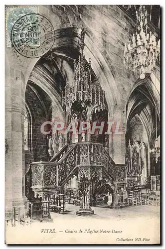 Ansichtskarte AK Vitre Chaire De I&#39eglise Notre Dame