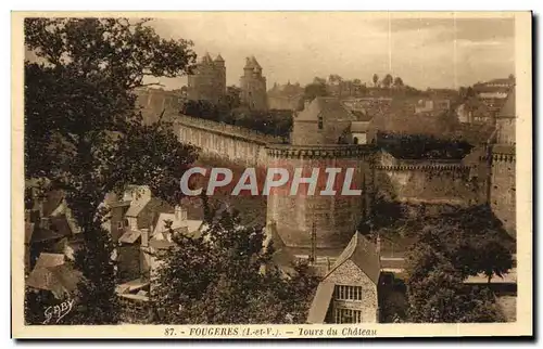 Cartes postales Fougeres Tours Du Chateau