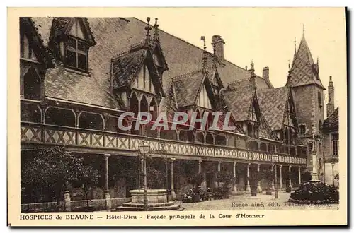 Ansichtskarte AK Hospices De Beaune Hotel Dieu Facade Principale De La Cour d&#39Honneur