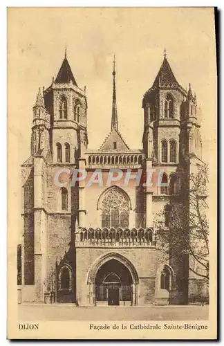 Ansichtskarte AK Dijon Facade De La Cathedrale Sainte Benigne