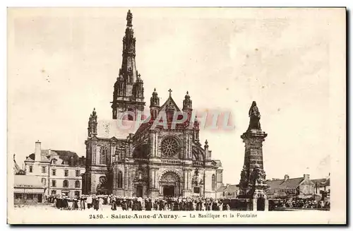 Cartes postales Sainte Anee Dauray La Basilique Et La Fontaine