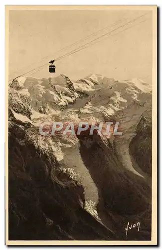 Cartes postales Chamonix Mont Blanc Teleferique du Brevent et le Mont Blanc