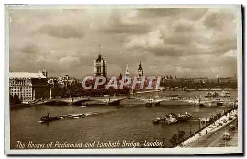 Cartes postales The Houses Of Parliament And Lambeth Bridge London