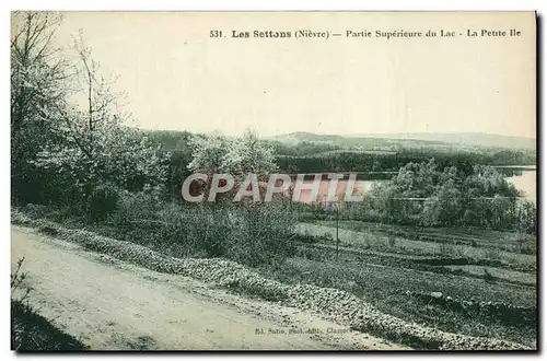 Ansichtskarte AK Les Settons Partie Superieure Du Lac La Petite ile