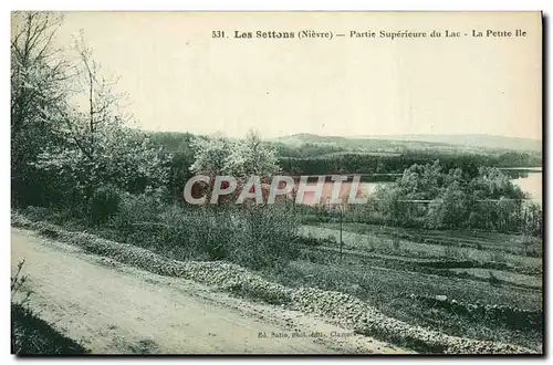 Cartes postales Les Settons Partie Superieure Du Lac La Petite ile