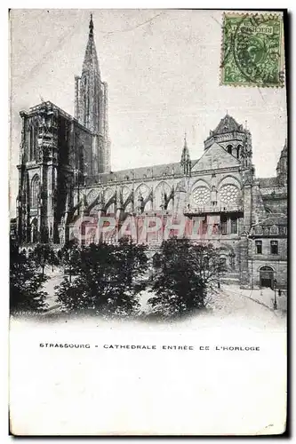 Cartes postales Strasbourg Cathedrale Entree de L'horloge