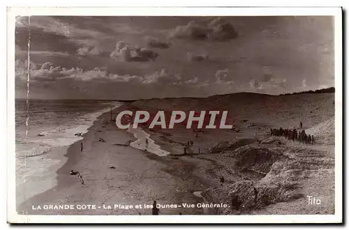 Cartes postales La Grande Cote La Plage et Les Dunes Vue Generale