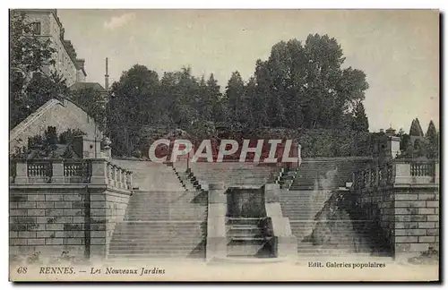 Ansichtskarte AK Rennes Les Nouveaux Jardins