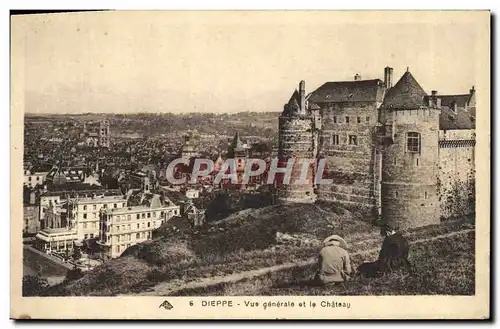 Cartes postales Dieppe Vue Generale Et Le Chateau