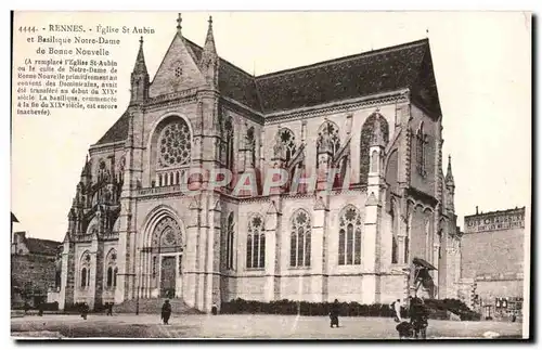 Ansichtskarte AK Rennes Eglise St Aubin et basilique Notre Dame de Bonne Nouvelle