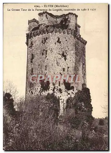 Ansichtskarte AK Elven La Grosse Tour de la Forteresse de Largoet