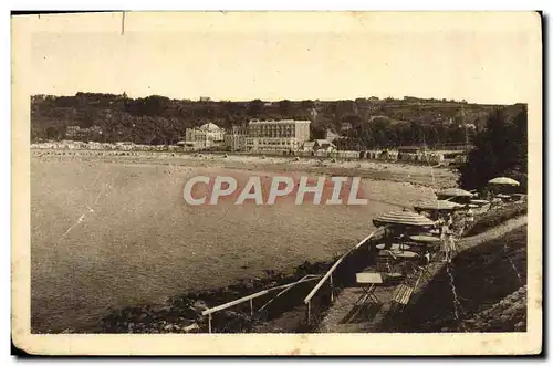 Cartes postales Perros Guirec Plage de Trestraou Terrasse de la roseraie