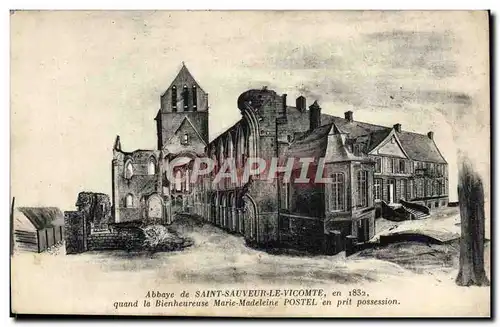 Ansichtskarte AK Abbaye de Saint Sauveur le Vicomte en 1832
