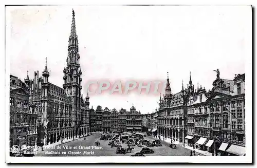 Cartes postales Bruxelles Hotel de Ville et Grand'Place