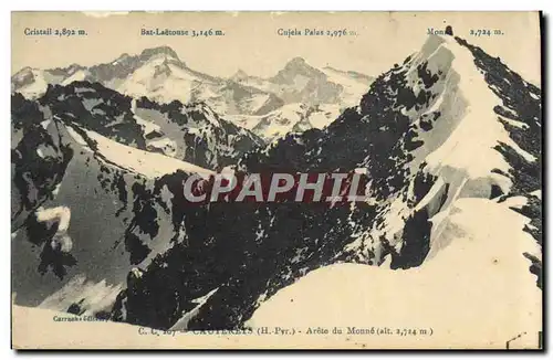 Cartes postales Cauterets Arrete du Monne