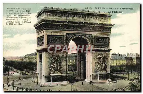 Cartes postales Paris Arc de Triomphe de l&#39Etoile