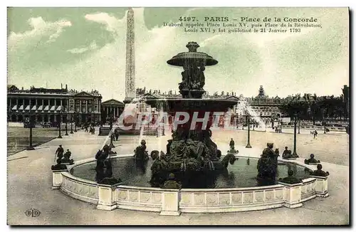 Cartes postales Paris Place de la Concorde