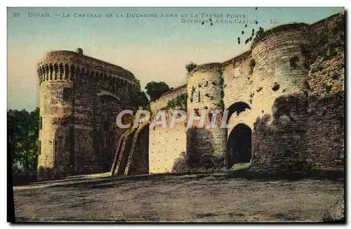 Cartes postales Dinan Le Chateau de la duchesse Anne et la fausse porte