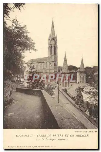 Cartes postales Lourdes La basilique superieure