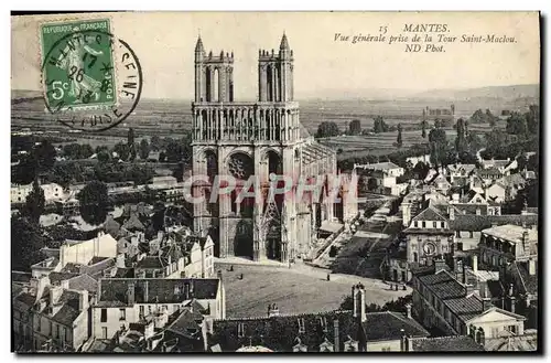 Cartes postales Mantes Vue generale prise de la Tour Saint Maclou