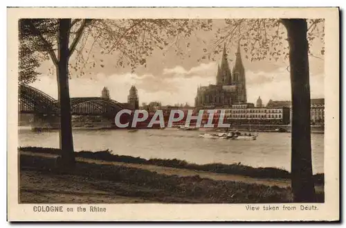 Ansichtskarte AK Cologne on the Rhine View taken from Deutz