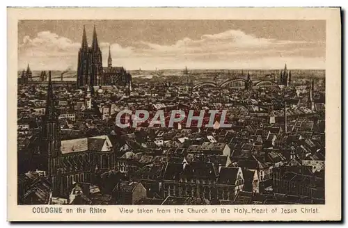 Ansichtskarte AK Cologne on the Rhine View taken from the Church of the Holy Heart of Jesus Christ