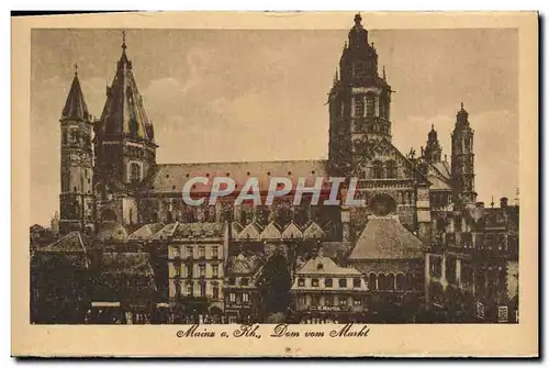 Cartes postales Mainz a Rh Dom vom Markt