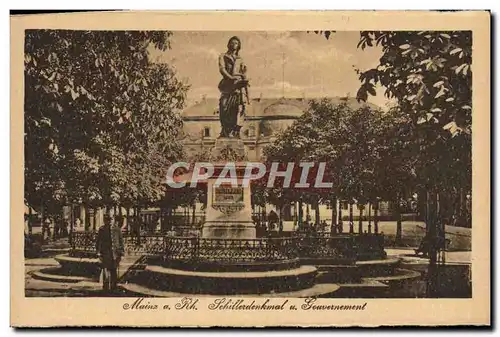 Ansichtskarte AK Mainz a Rh Schillerdenkmal