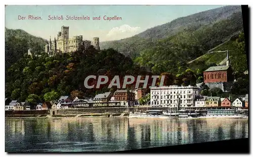 Cartes postales Dr Rhein Schloss Stolzenfels und Capellen