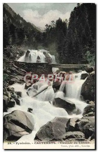 Ansichtskarte AK Cauterets Cascade du Lutour