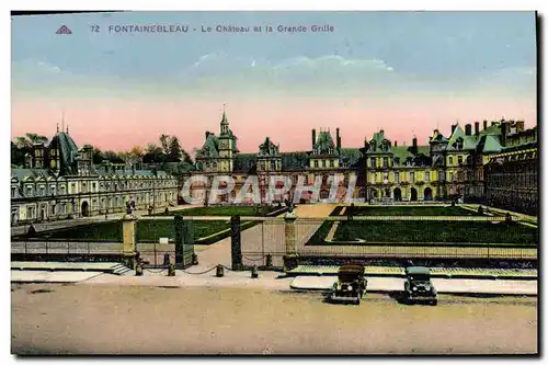 Cartes postales Fontainebleau Le Chateau et la Grande Grille