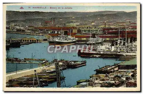 Ansichtskarte AK Marseille Bassin de la Joliette Bateaux