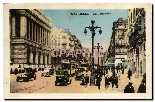 Cartes postales Marseille La Canebiere Tramway