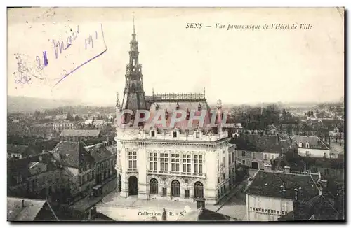 Cartes postales Sens Vue Panoramique de L&#39Hotel de Ville