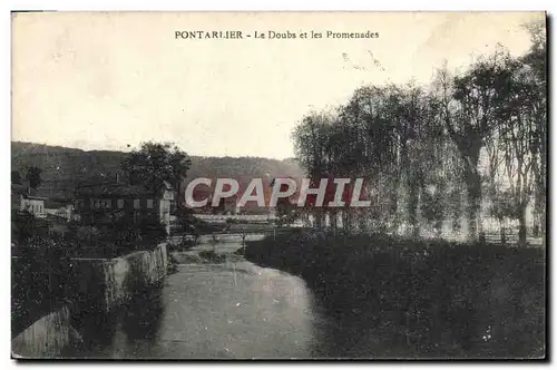 Cartes postales Pontarlier Le Doubs et les Promenades