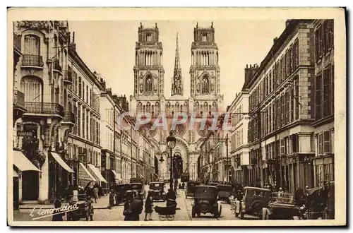 Cartes postales Orleans La Rue Jeanne d&#39Arc Automobile