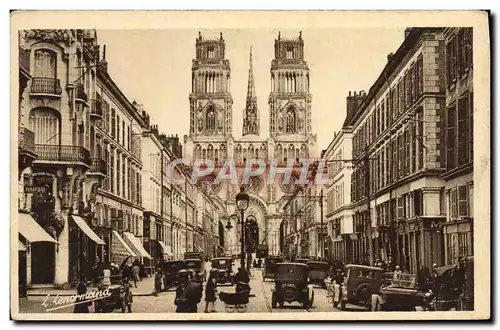 Cartes postales Orleans La Rue Jeanne d'Arc Automobile