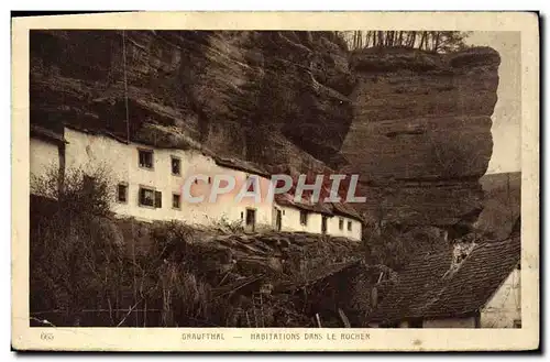 Cartes postales Graufthal Habitations Dans Le Rocher