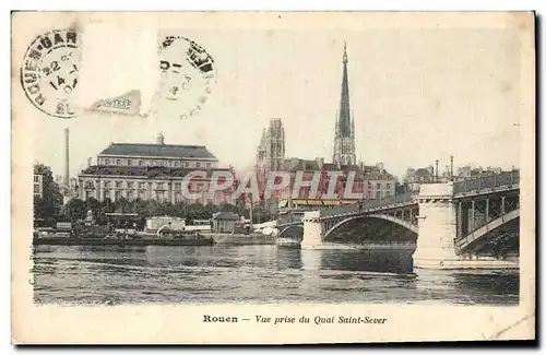 Cartes postales Rouen Vue prise du Quai Saint Sever