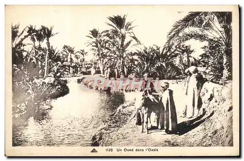 Cartes postales Un Oued dans L&#39Oasis Ane Mule