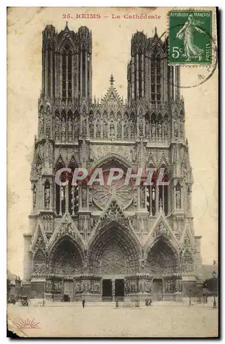 Cartes postales Reims La Cathedrale