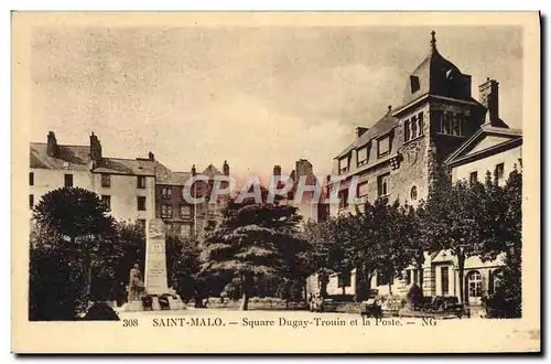 Cartes postales Saint Malo Square Dugay Trouin et la Poste