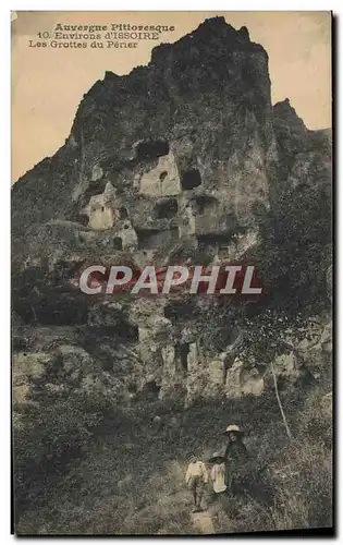 Cartes postales L&#39Auvergne Pittoresque Environs d&#39Issoire Les Grottes du Perier Enfants