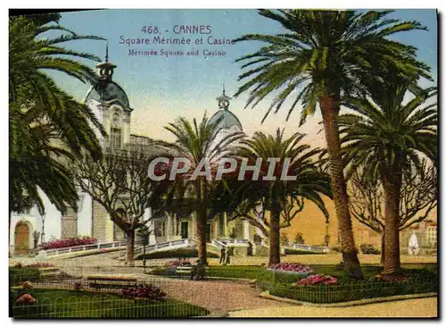 Cartes postales Cannes Square Merimee et Casino M�rim�e