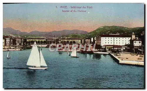 Cartes postales Nice Interieur du Port Bateaux