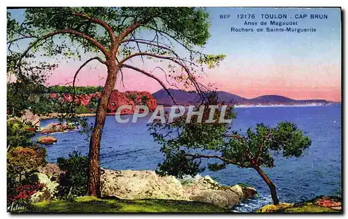 Cartes postales Toulon Cap Brun Anse de Magaudet Rochers de Sainte Marguerite