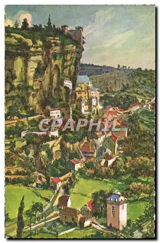 Cartes postales Rocamadour Vue Generale Prise de la Route de Cahors