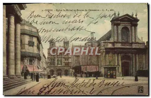 Cartes postales Dijon Eglise Saint Michel Et Bourse du Commerce