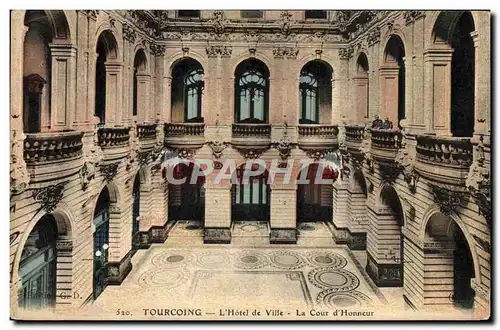 Cartes postales Tourcoing L&#39Hotel de Ville La cour d&#39honneur