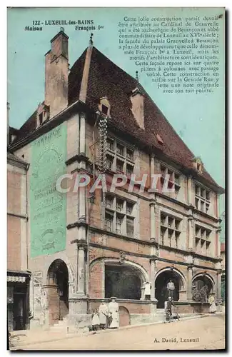 Cartes postales Luxeuil Les Bains Maison Francois 1er